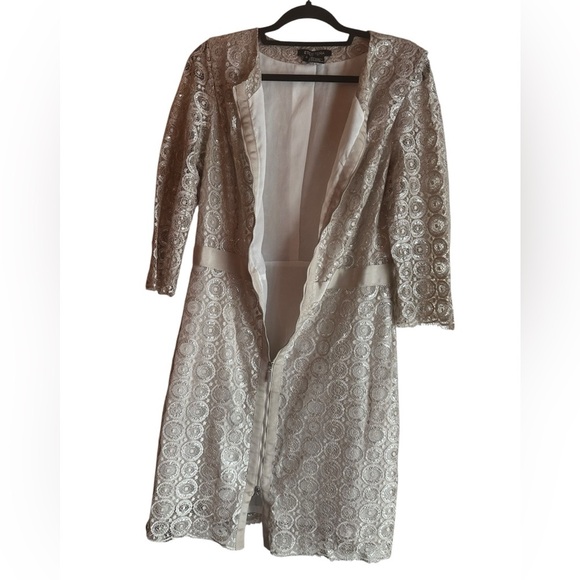 Etcetera Metallic Lace Dress size 8 - Picture 3 of 10